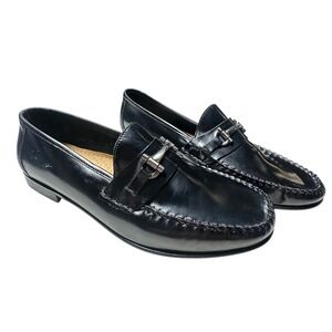 Giorgio Brutini Le Glove Loafers Mens 13 Black Leather Bit Dress Shoes 670931